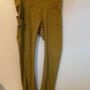 Lululemon Olive Green High-Waisted Leggings size 8